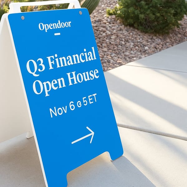 Opendoor Q3 2025 "Financial Open House" Preview